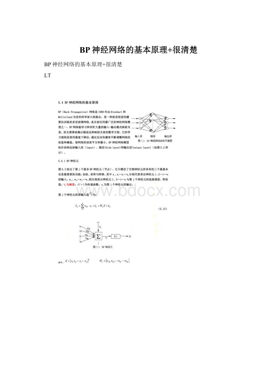 BP神经网络的基本原理+很清楚Word文档格式.docx_第1页