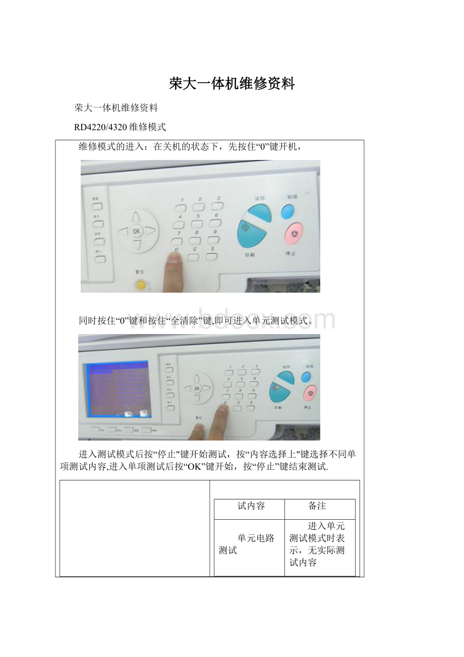 荣大一体机维修资料Word文件下载.docx