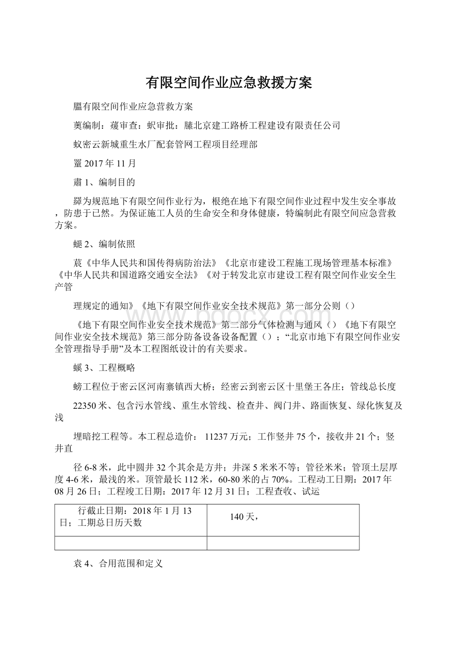 有限空间作业应急救援方案.docx