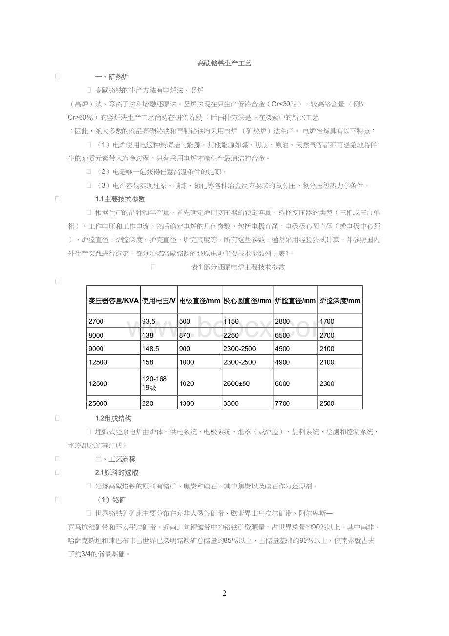 高碳铬铁的冶炼工艺.doc_第2页