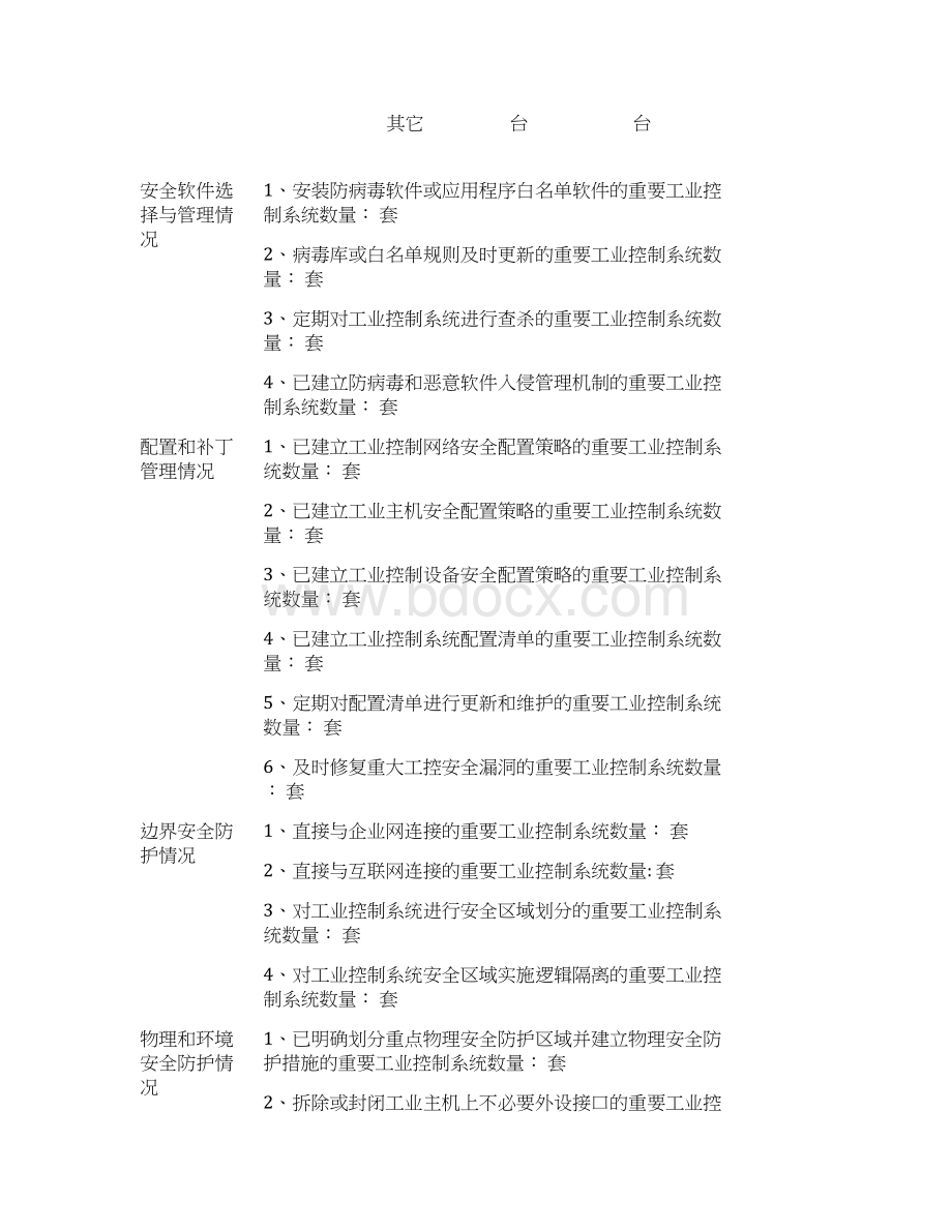 工业控制系统信息安全自查表.docx_第3页