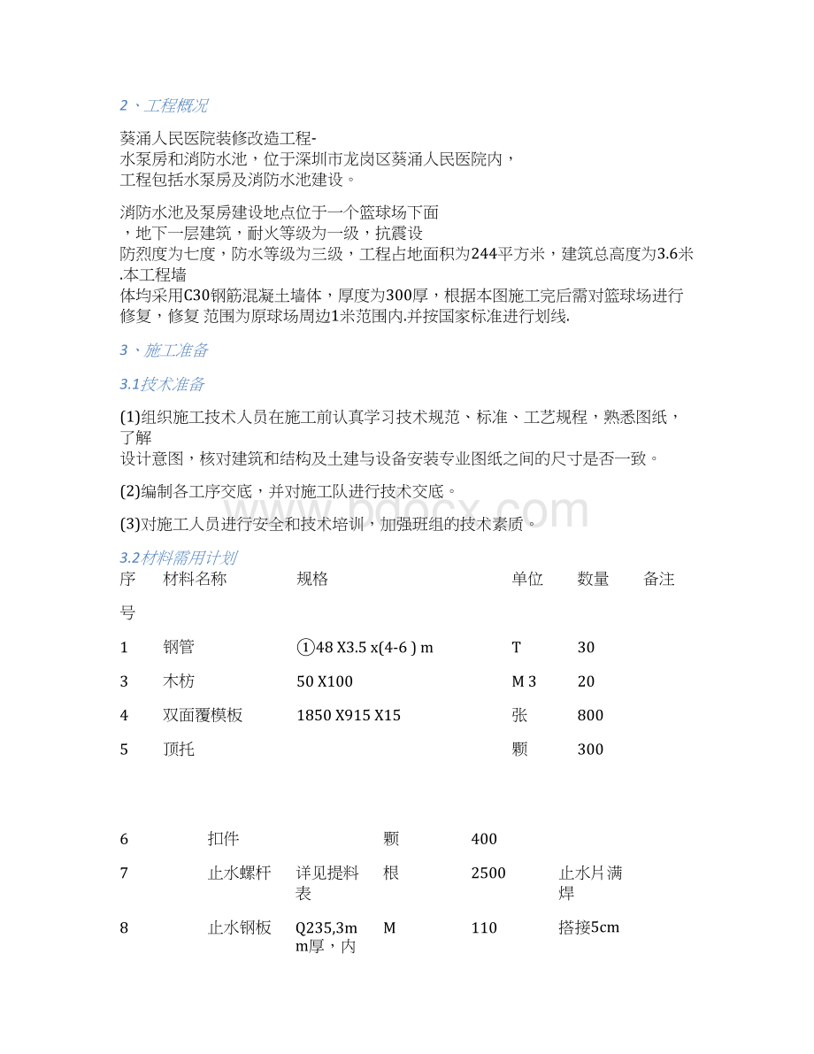 消防水池及泵房专项施工方案.docx_第2页