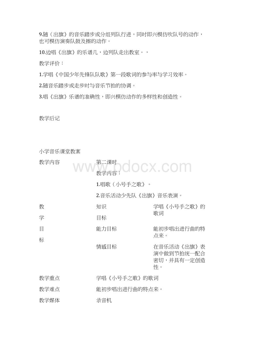 人教版二年级下册音乐教案表格式.docx_第2页