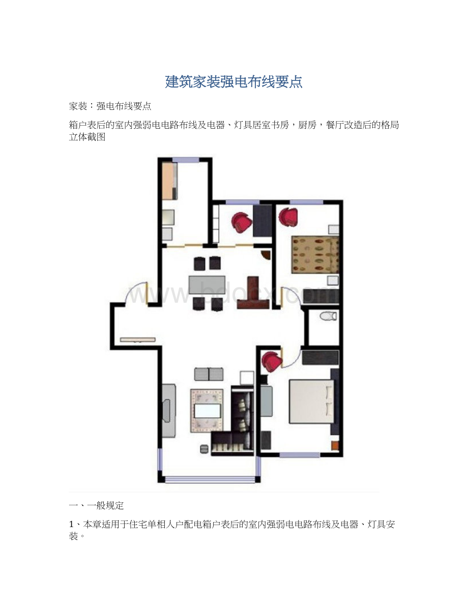 建筑家装强电布线要点.docx_第1页