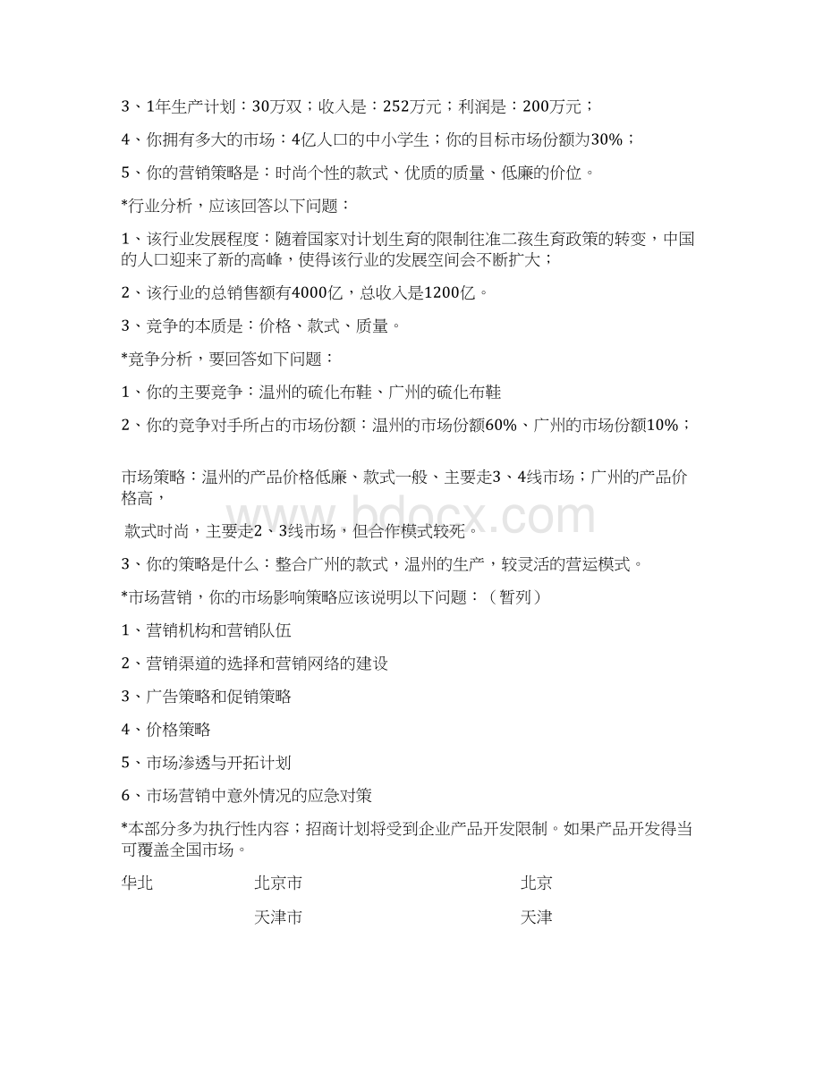 精编儿童品牌布鞋项目投资经营创业计划书.docx_第3页