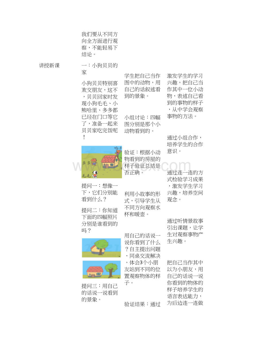 数学冀教版小学数学四年级下册11观察事物教学设计.docx_第3页