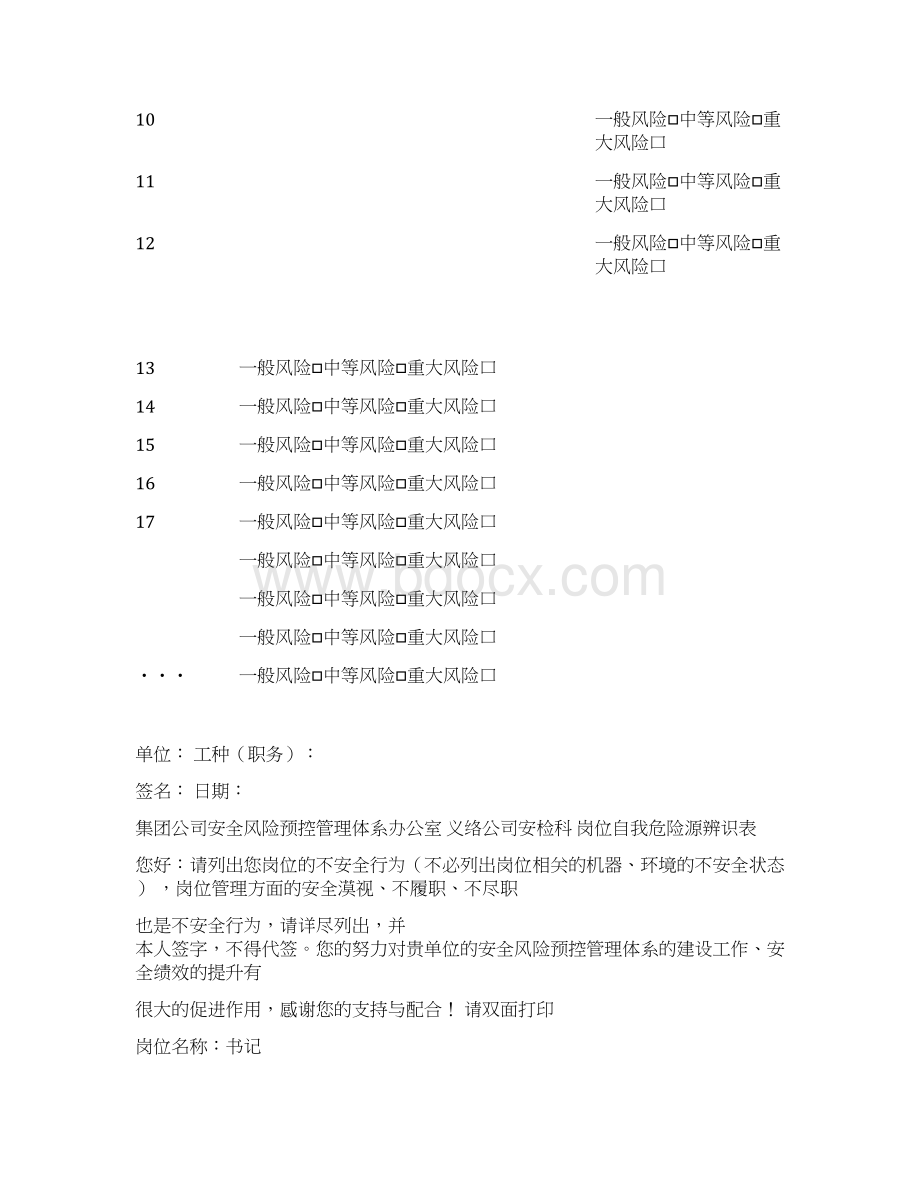 岗位自我危险源辨识表.docx_第2页