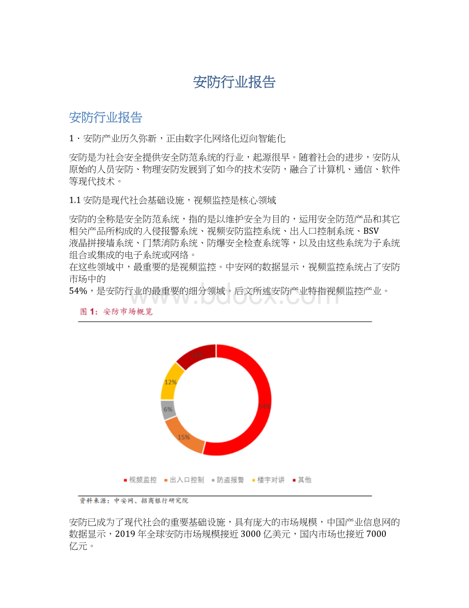 安防行业报告Word文件下载.docx