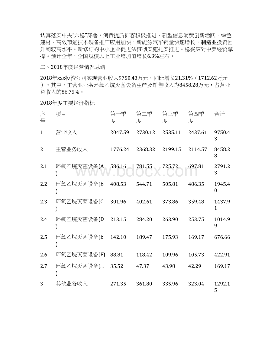 环氧乙烷灭菌设备项目年终总结报告Word格式文档下载.docx_第3页