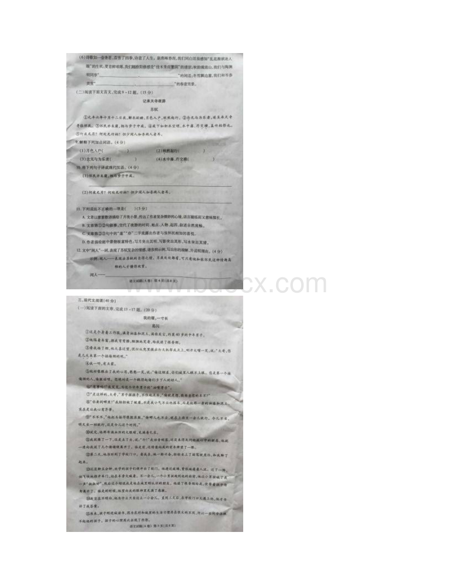 重庆市中考语文试题及答案Word文档下载推荐.docx_第3页