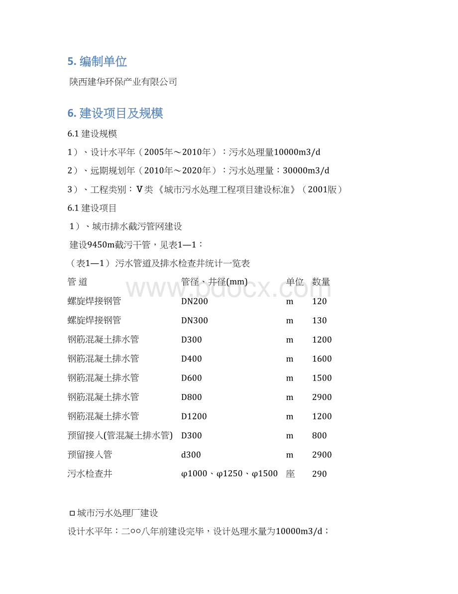 城市污水处理工程可行性研究报告Word格式.docx_第2页