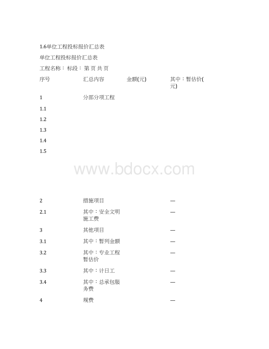 工程量清单与计价表示范格式.docx_第3页