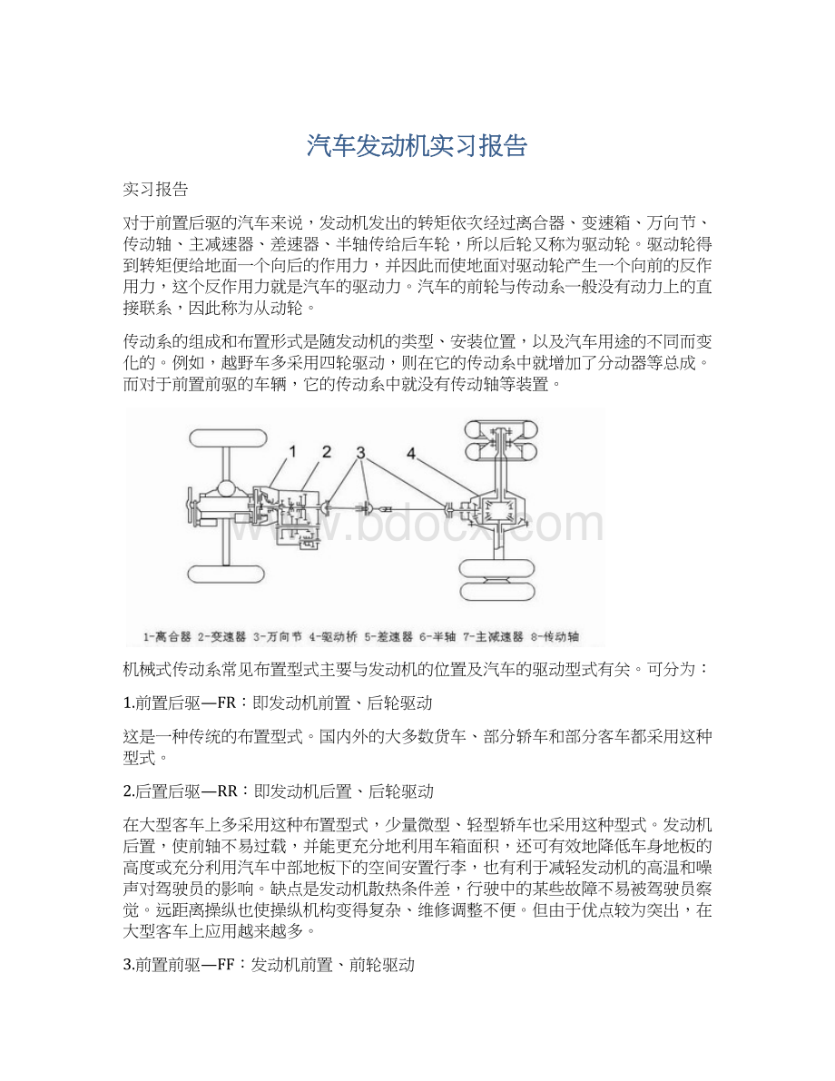 汽车发动机实习报告.docx_第1页