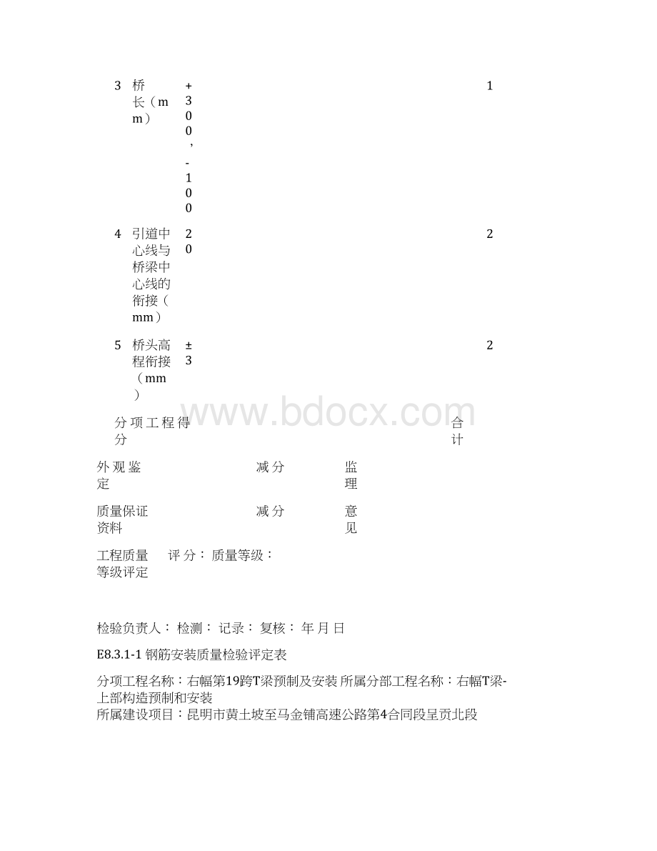 桥梁工程质量检验评定表.docx_第2页