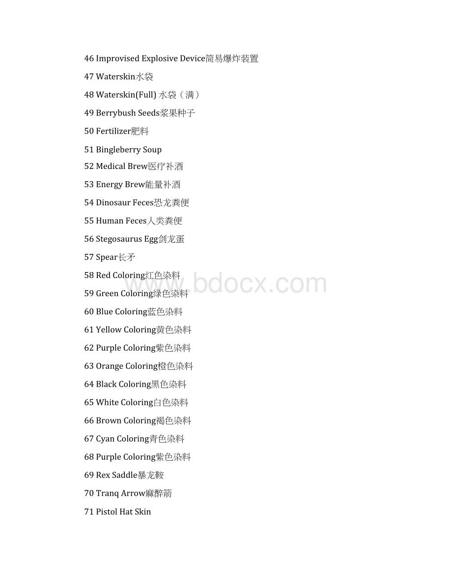 方舟生存进化全物品IDWord格式.docx_第3页