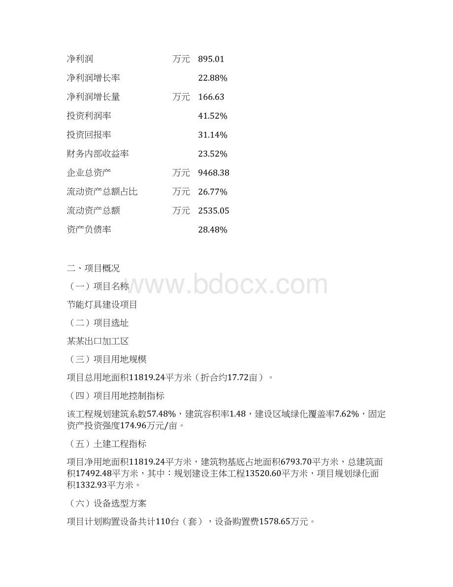 节能灯具建设项目投资建议书总投资4000万元文档格式.docx_第3页