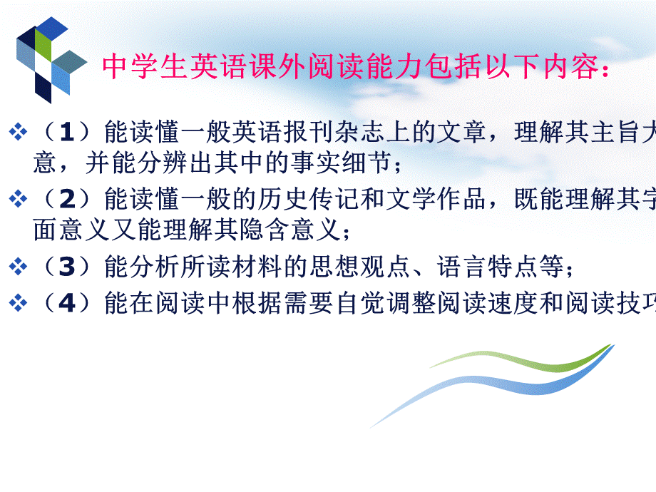 高中英语课外阅读指导及实践.ppt_第3页