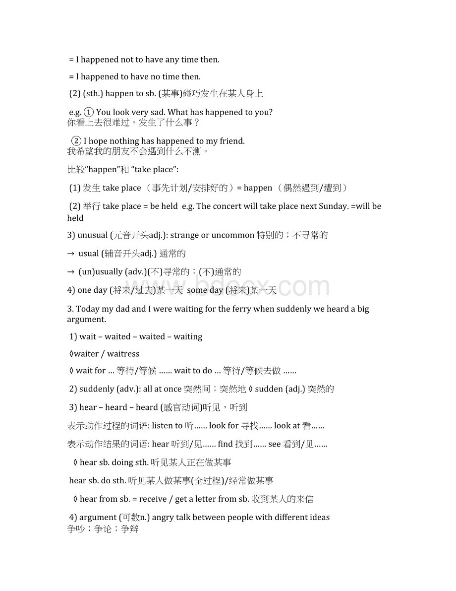 上海牛津8A英语词汇和语法复习Unit 3Word下载.docx_第2页