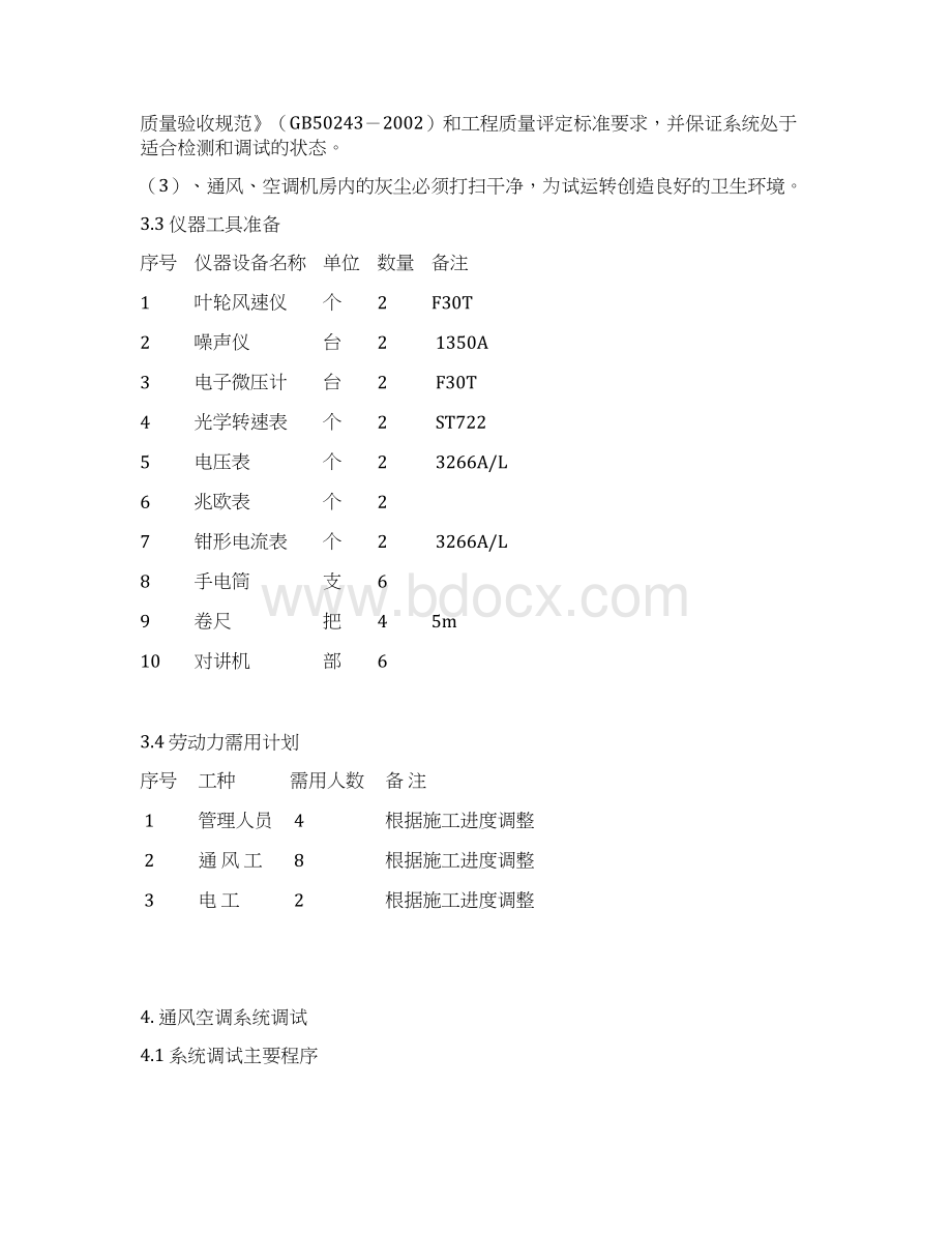 通风空调调试方案可整理Word文档下载推荐.docx_第3页