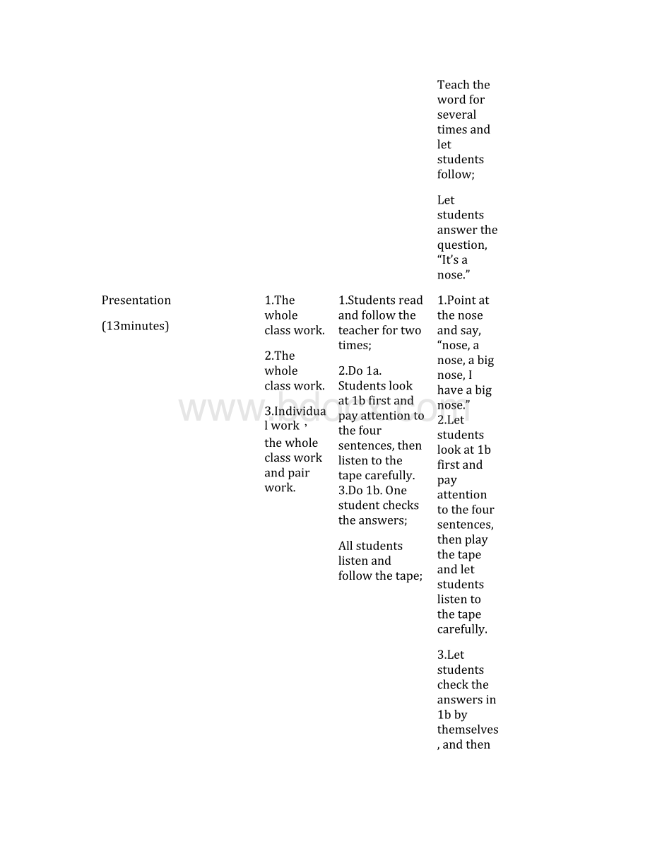 七年级英语上册Unit2Topic1Ihaveasmallnose教案新版仁爱版.docx_第3页