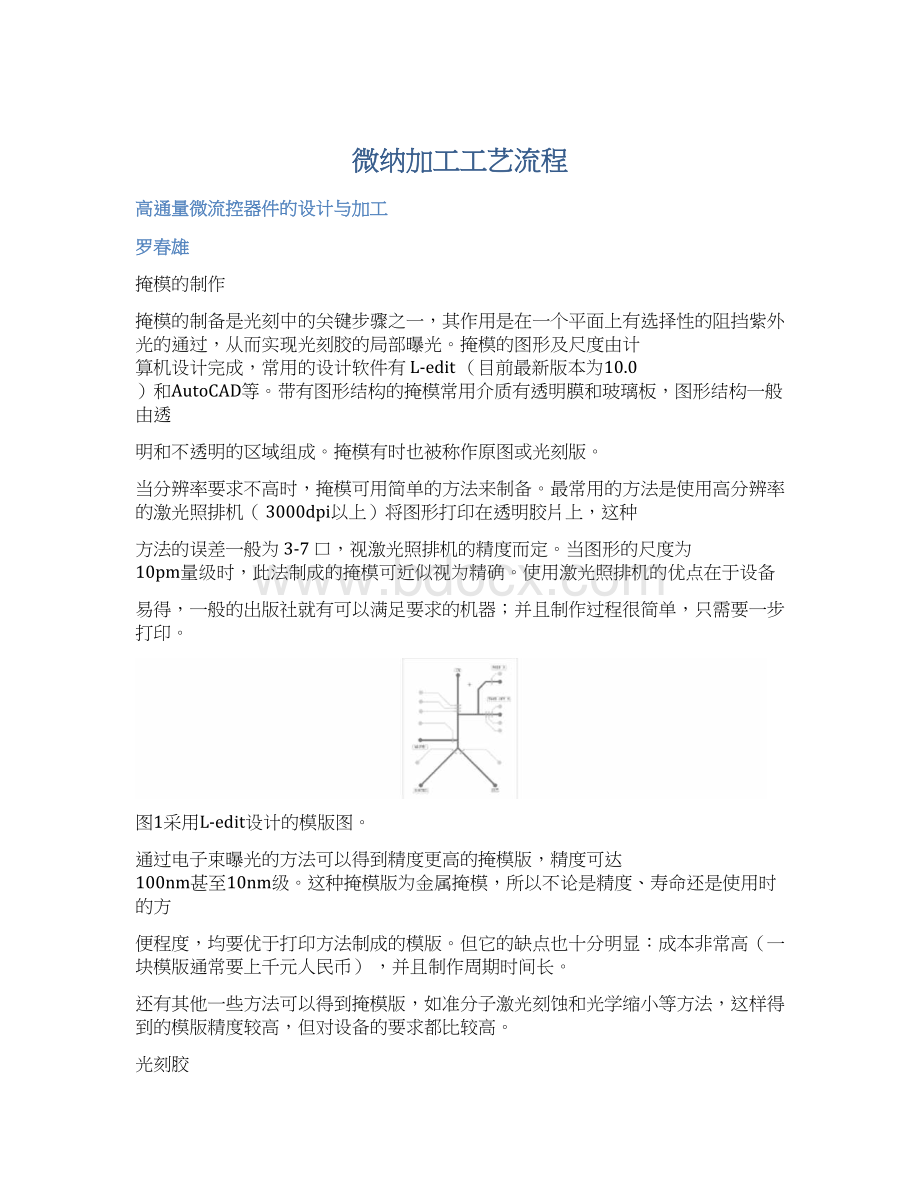 微纳加工工艺流程.docx