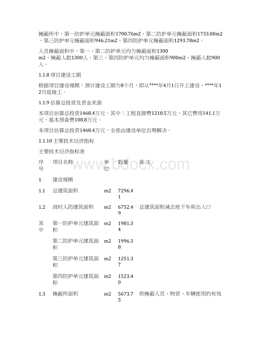 XX小区人防工程建设项目可行性研究报告.docx_第2页