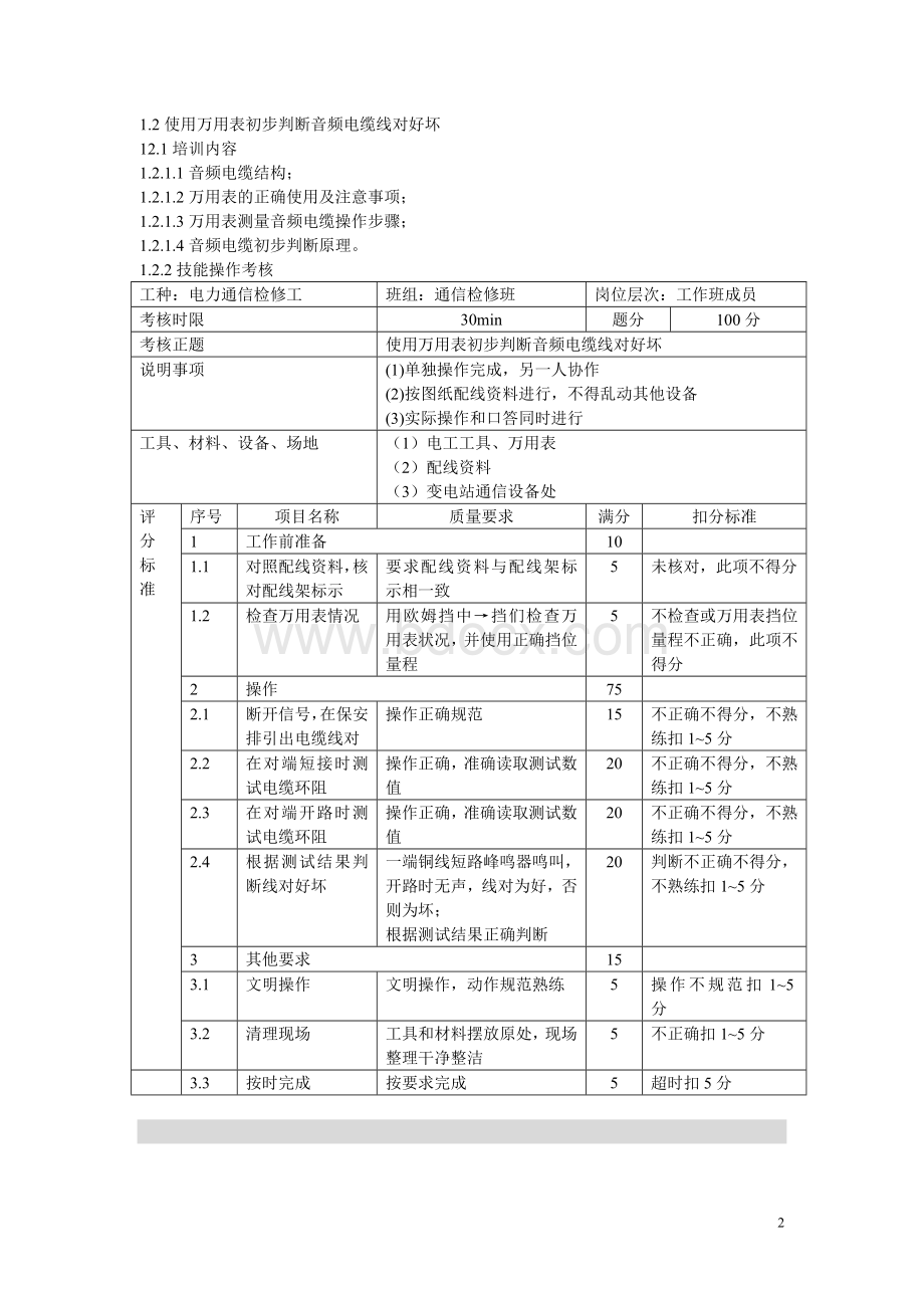 电力通信设备维修工实操题目.doc_第2页