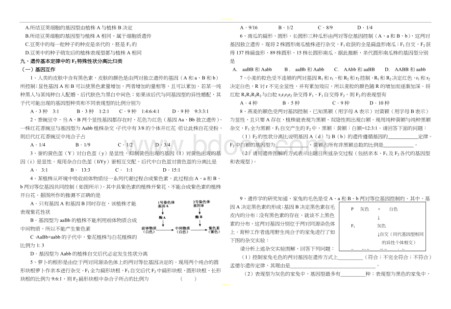 高考生物-遗传规律题型总结Word下载.doc_第3页