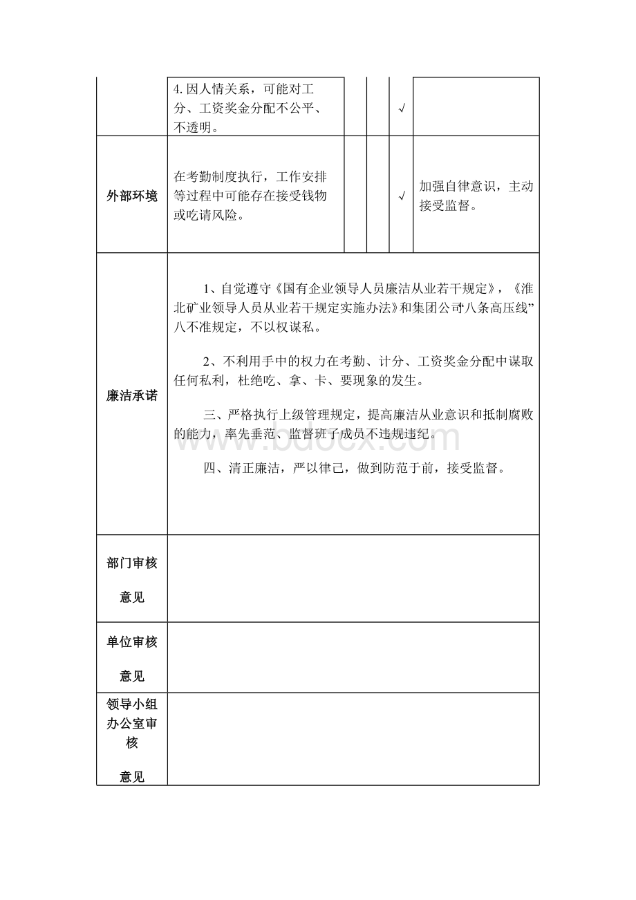 掘进二区岗位廉洁风险点登记表目录Word格式.docx_第3页