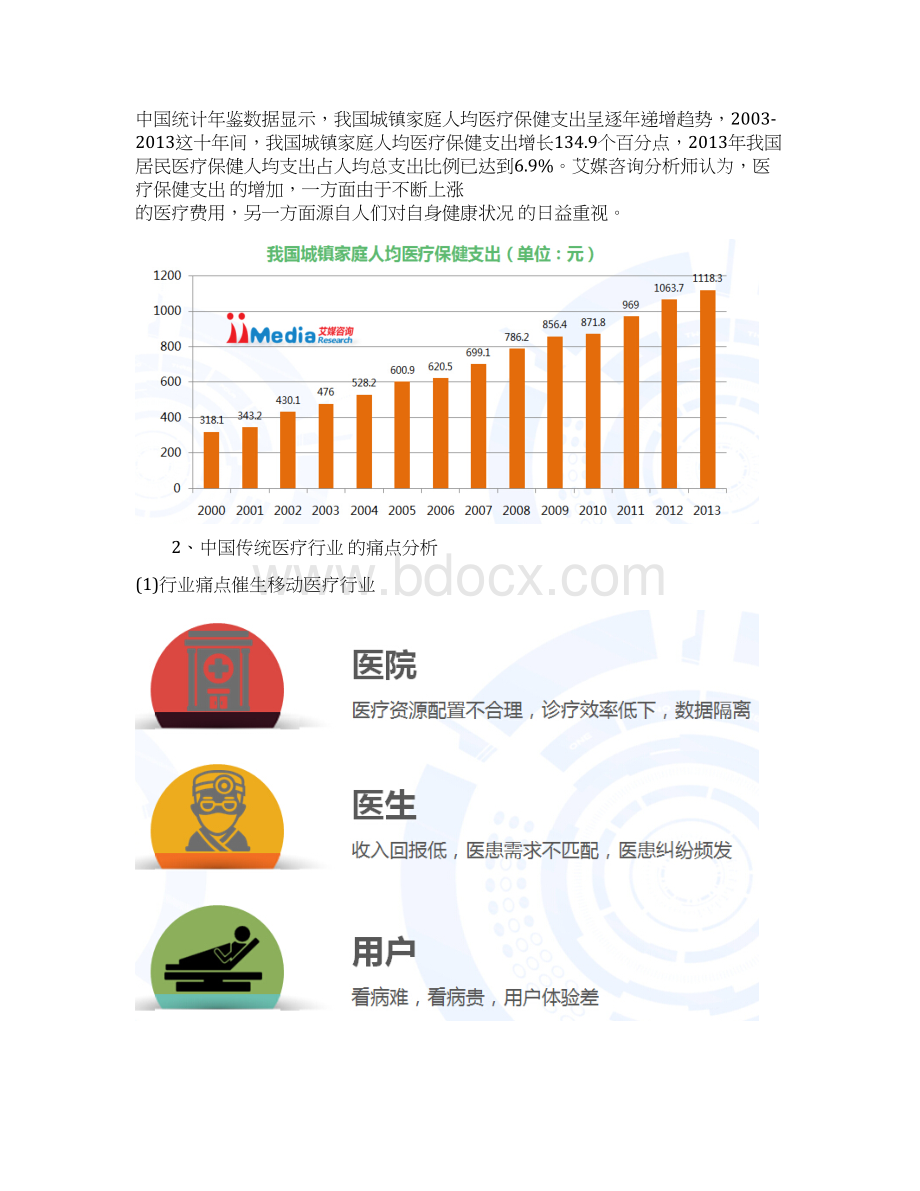 中国移动医疗健康市场研究报告Word格式文档下载.docx_第3页