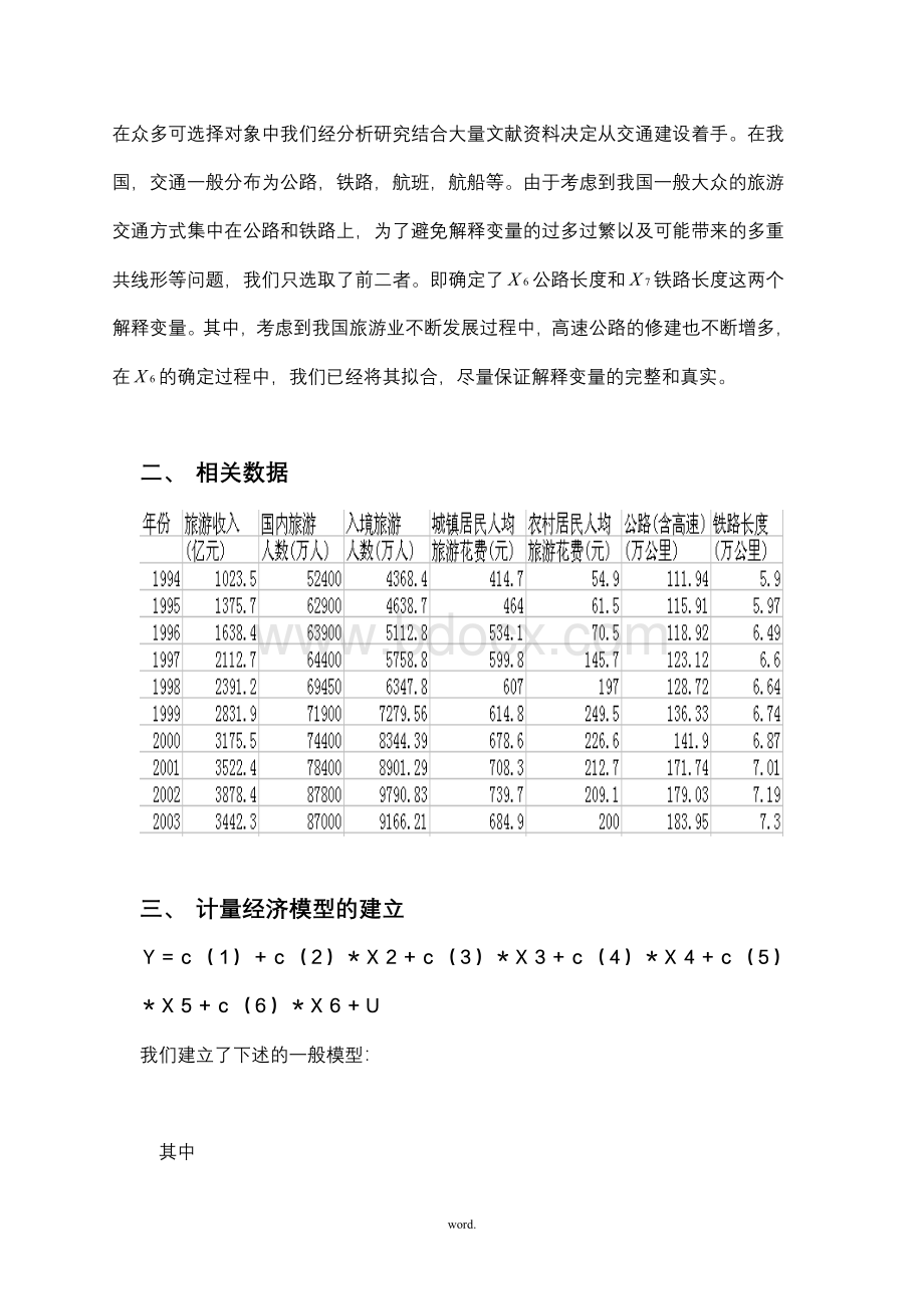 计量经济学论文(eviews分析)计量经济作业.(精选).doc_第2页