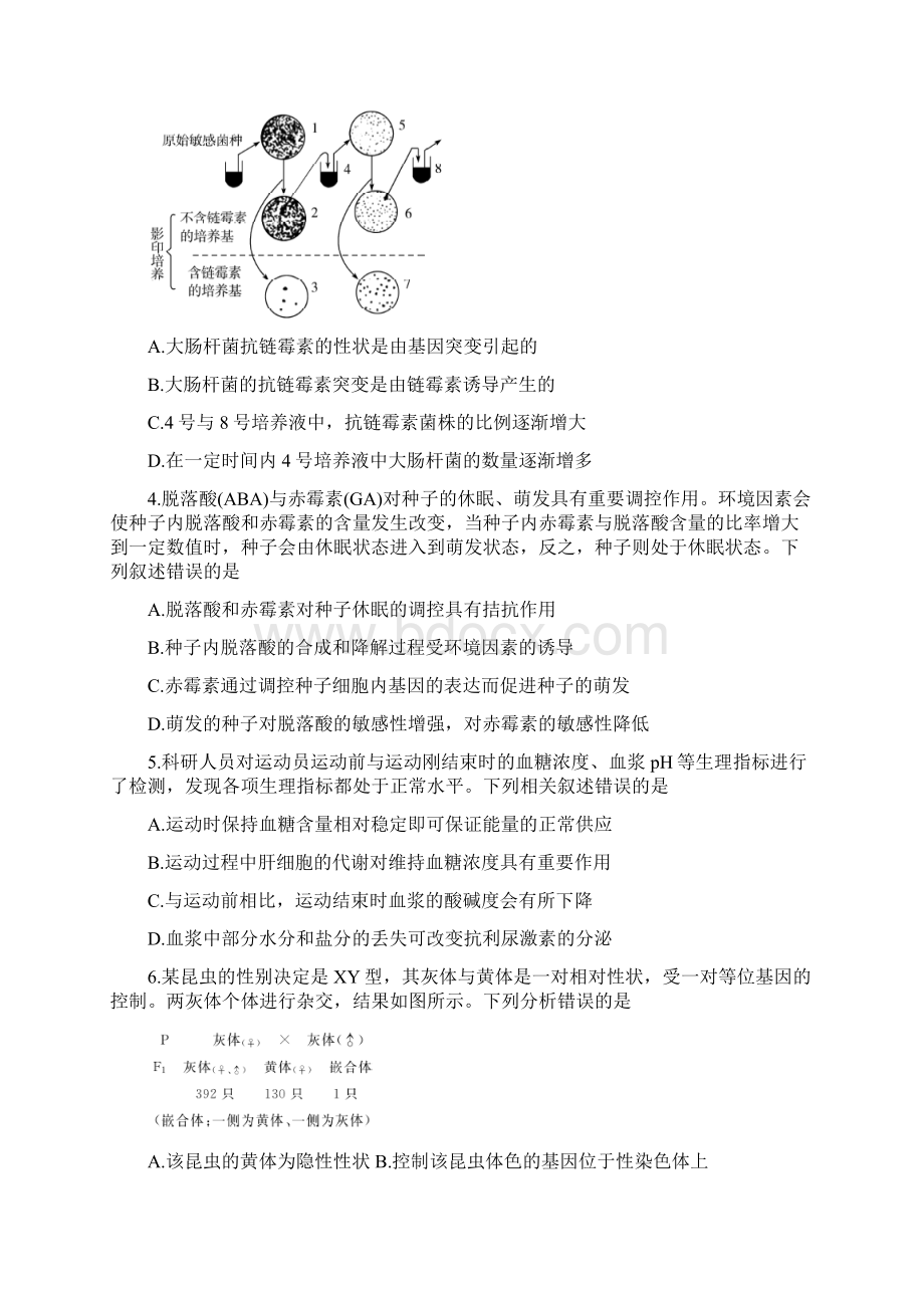 届高三生物上学期第一次质量检测试题Word下载.docx_第2页