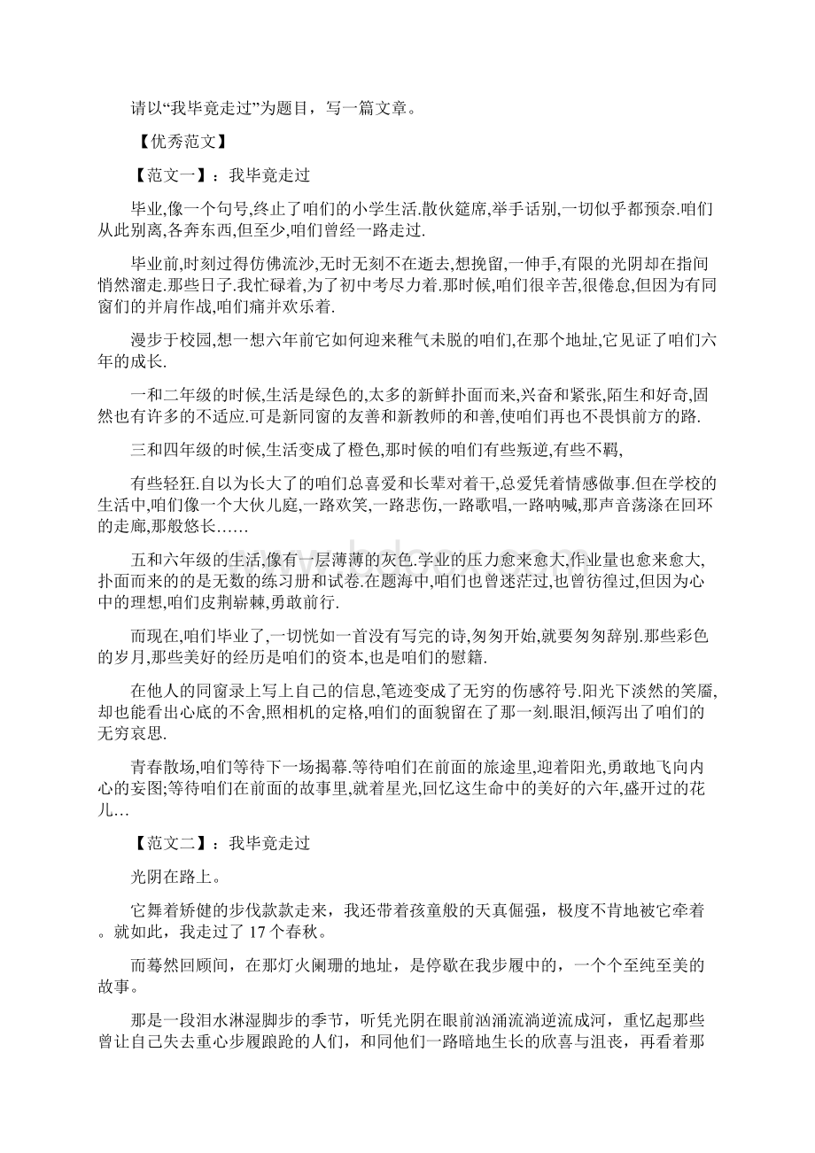 中考优秀作文范文我毕竟走过文档格式.docx_第3页