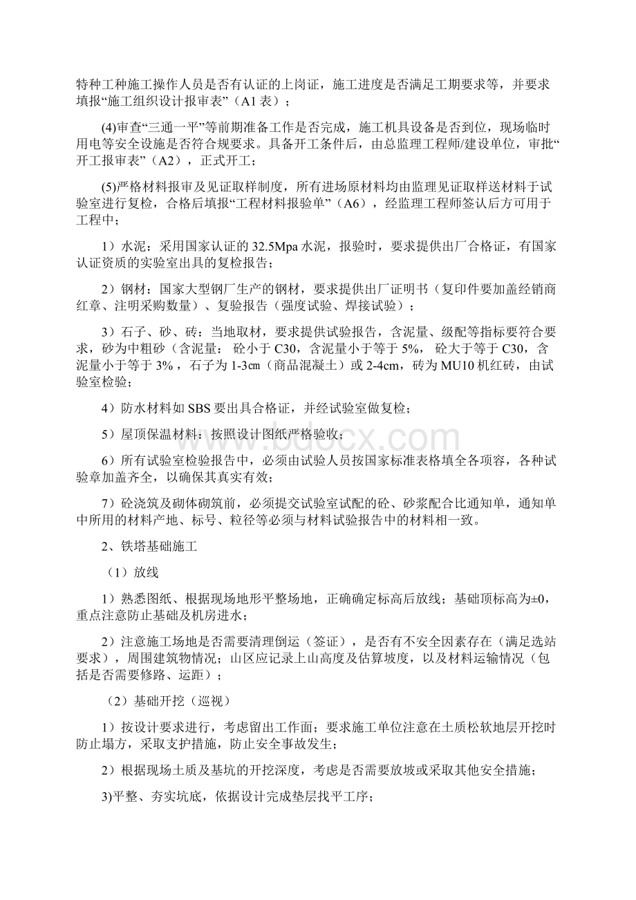 通信基站土建铁塔工程监理工作指导手册范本Word格式文档下载.docx_第3页