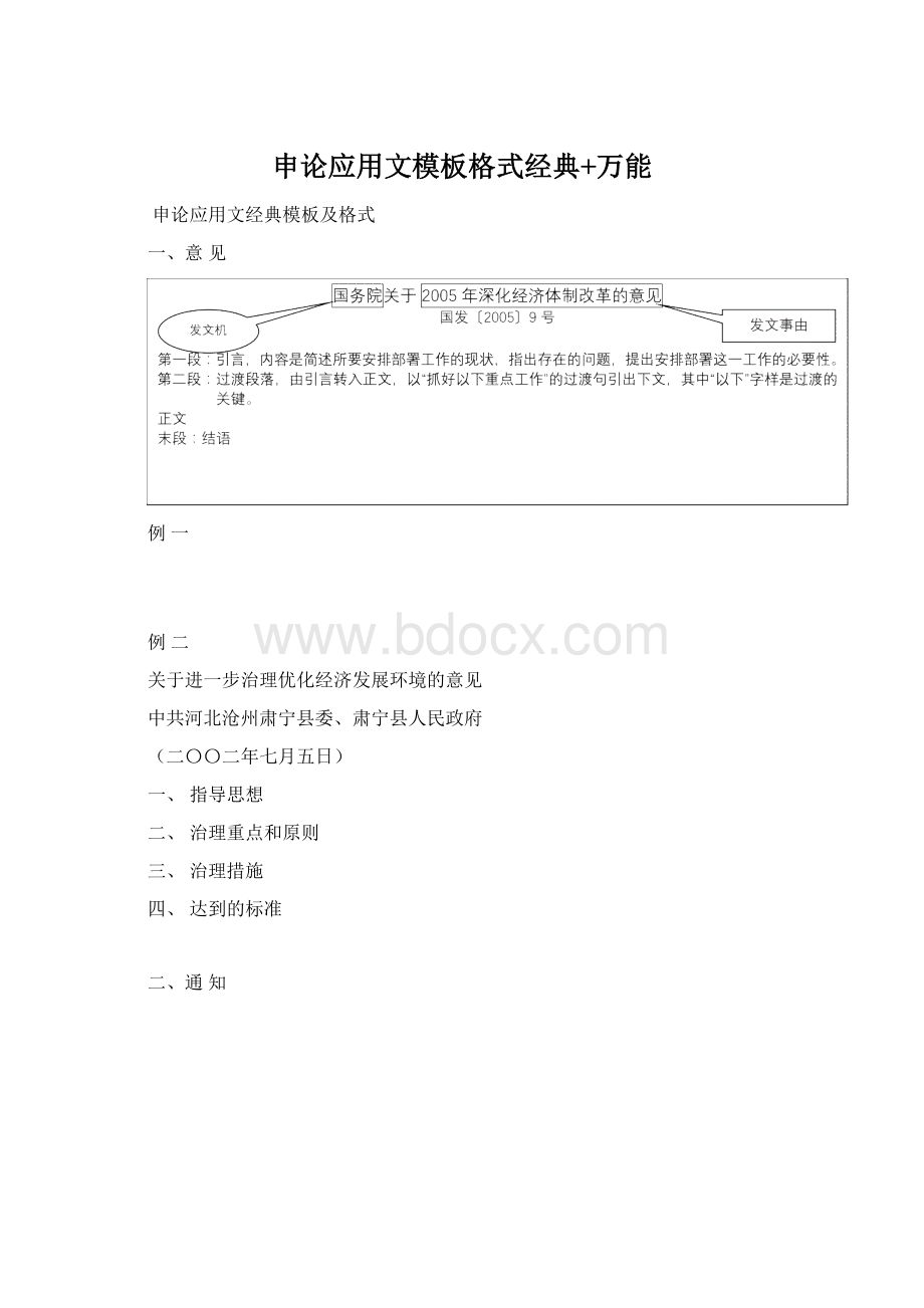 申论应用文模板格式经典+万能.docx