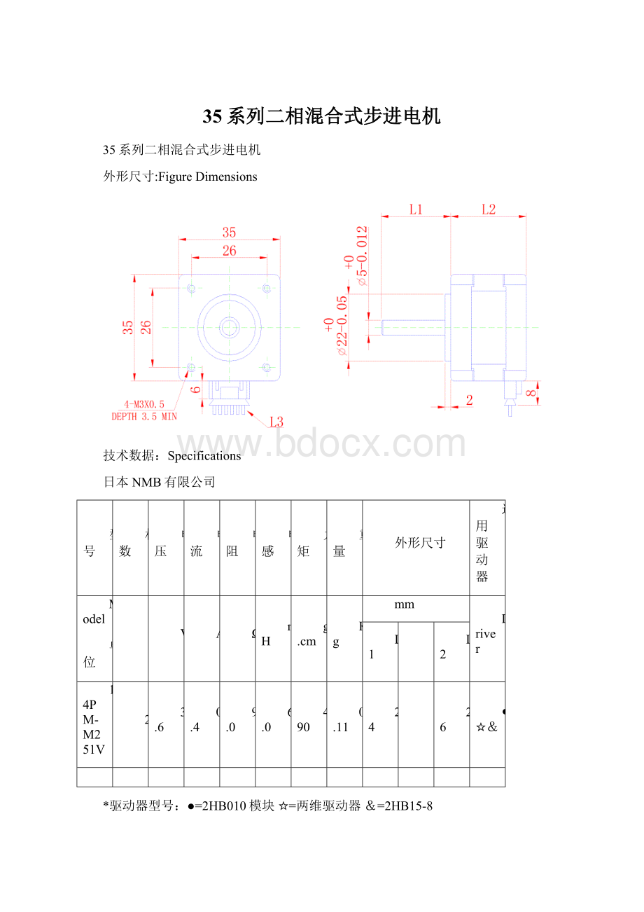 35系列二相混合式步进电机Word下载.docx