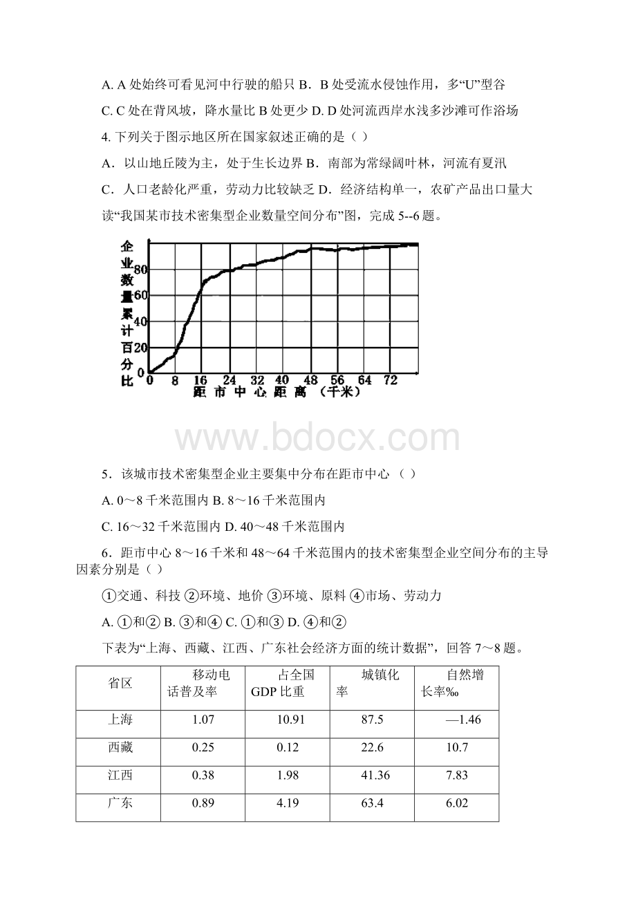 届江西省重点中学协作体高三第二次联考地理试题及Word下载.docx_第2页