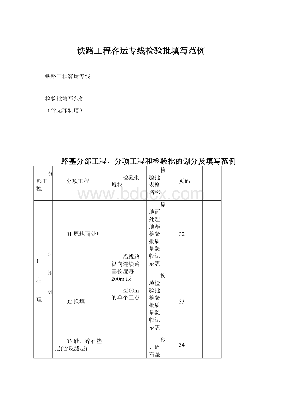 铁路工程客运专线检验批填写范例.docx