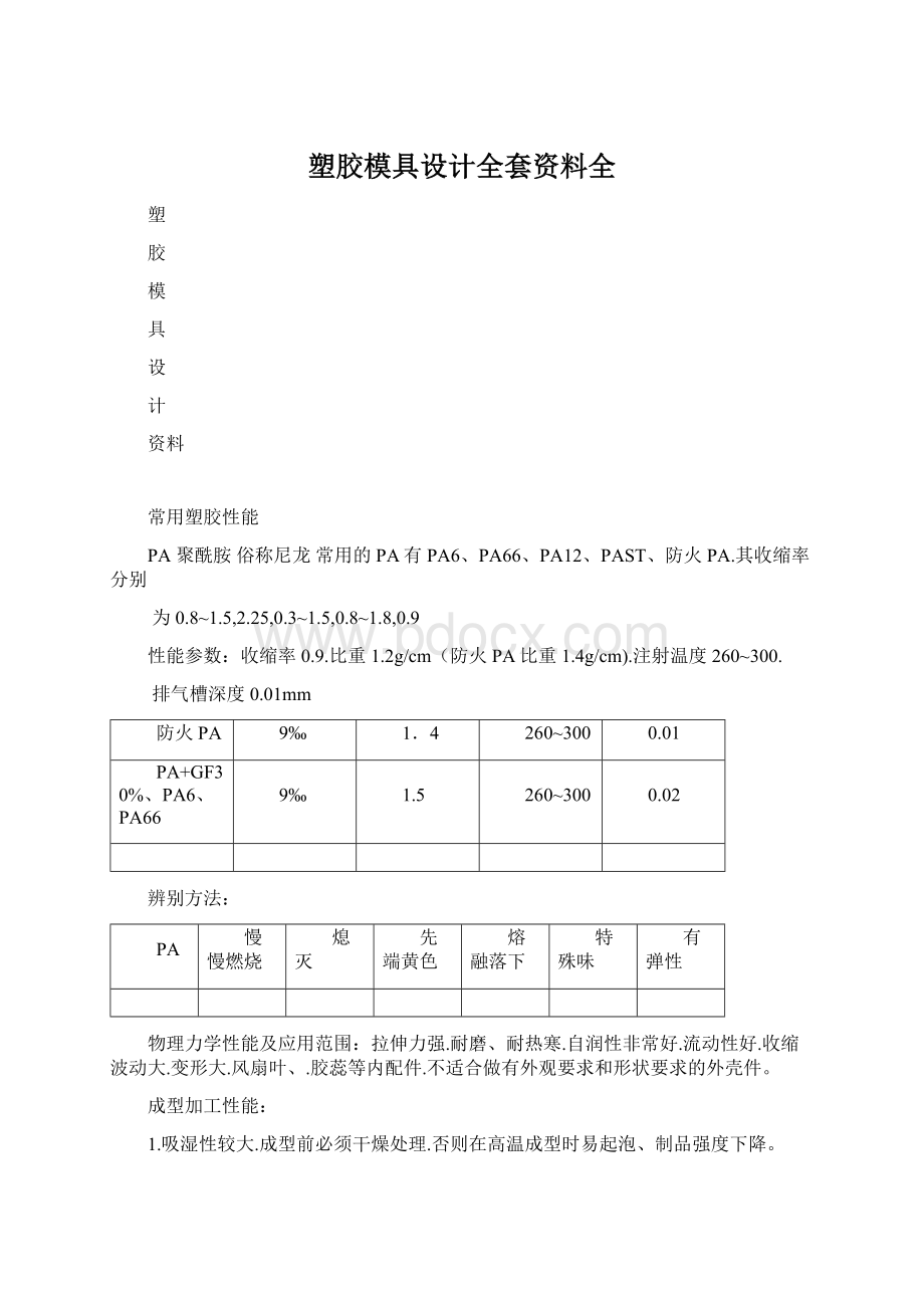 塑胶模具设计全套资料全.docx_第1页