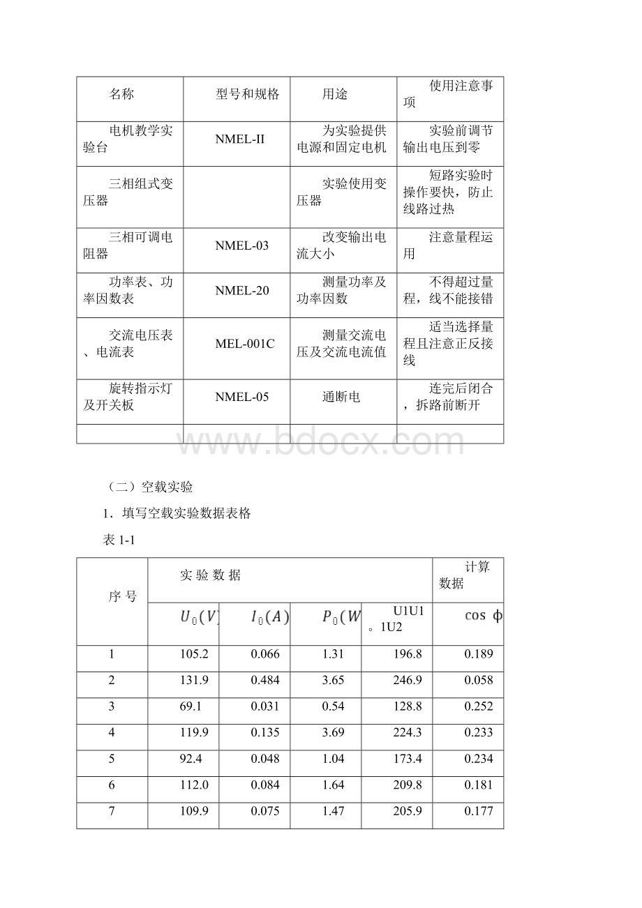 大工《电机与拖动实验》离线作业实验报告答案Word格式.docx_第2页