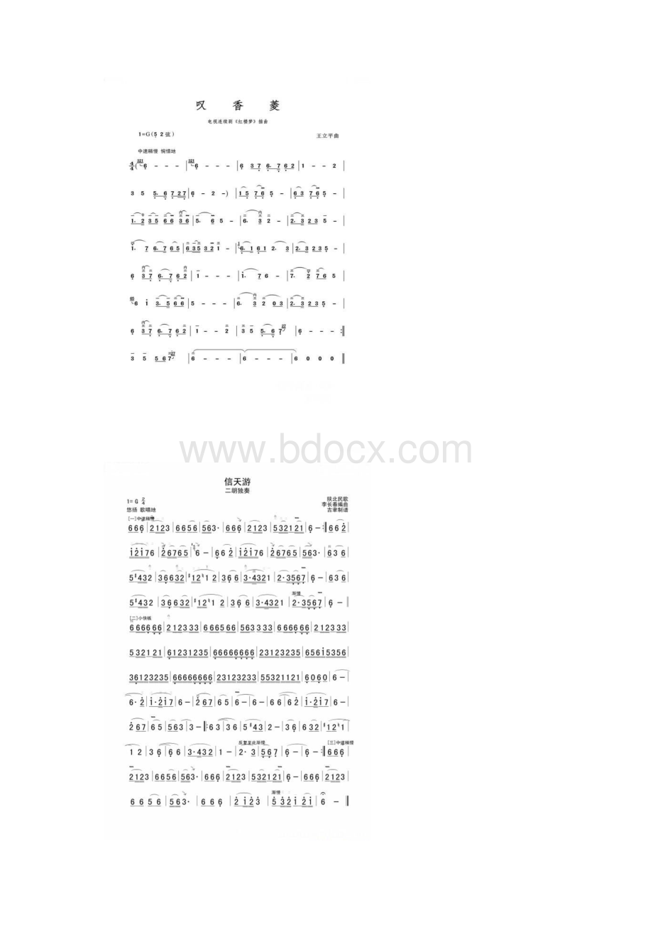 二胡独奏曲谱Word文件下载.docx_第2页