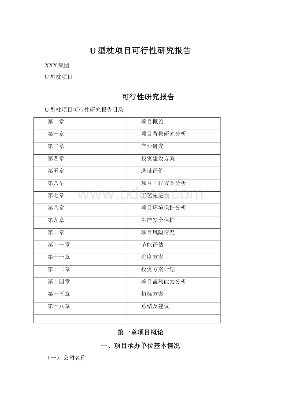 U型枕项目可行性研究报告.docx