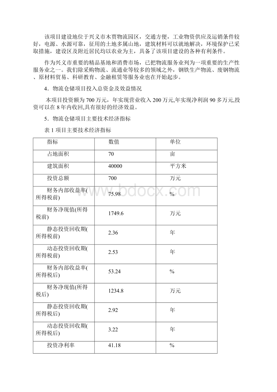 兴义市物流仓储项目可行性研究报告2.docx_第2页