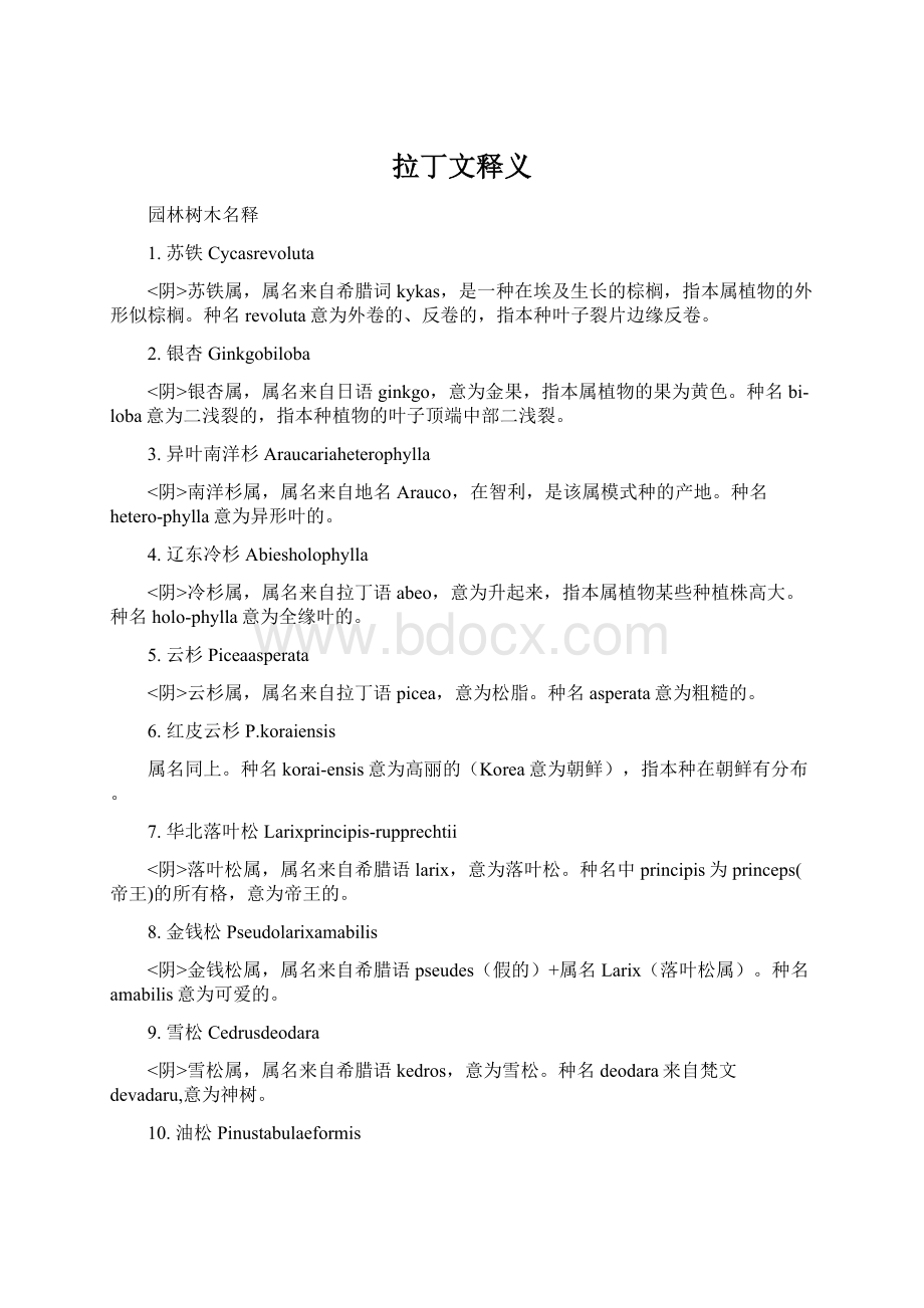 拉丁文释义Word文档格式.docx