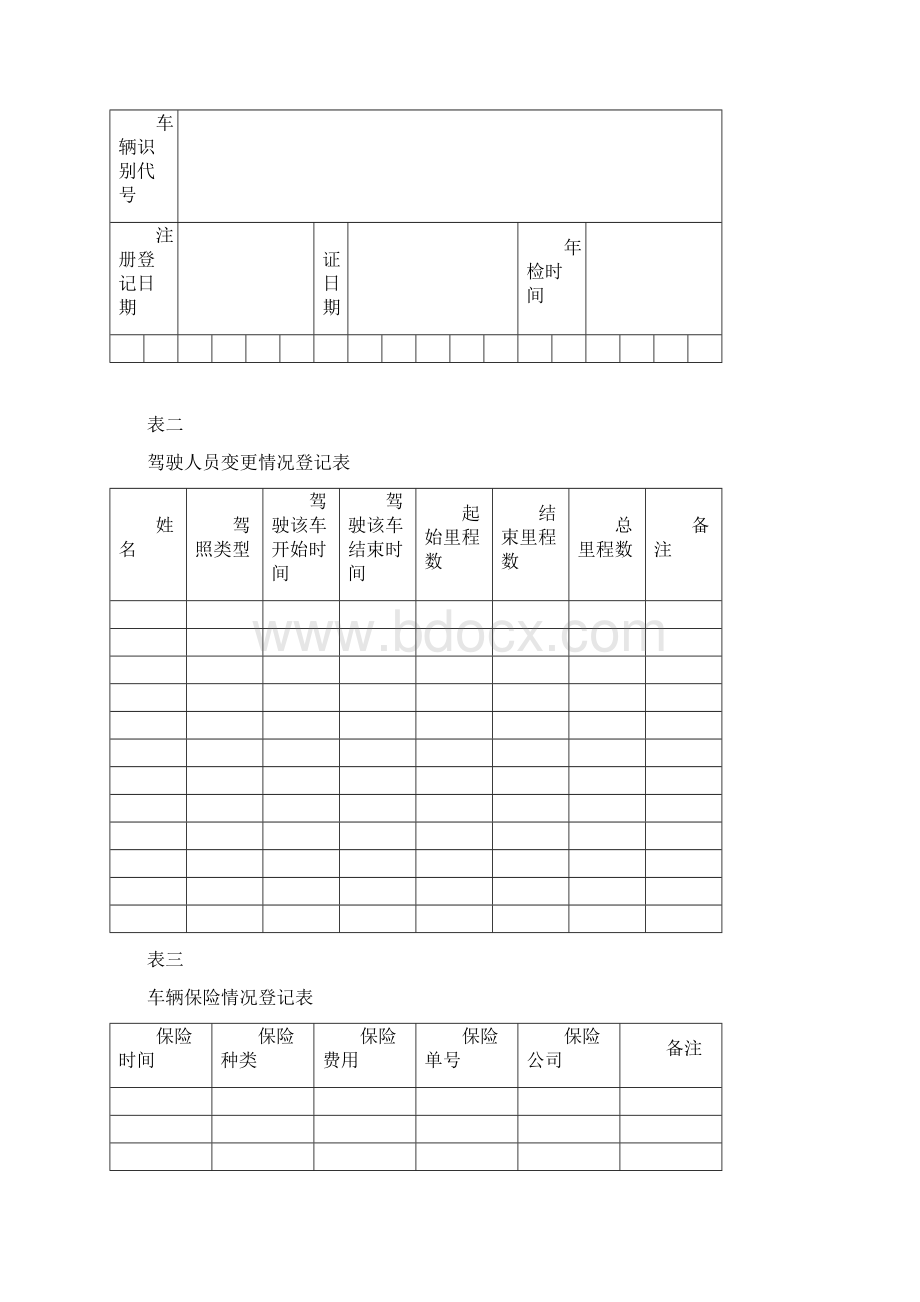 车辆管理档案及相关表格.docx_第2页