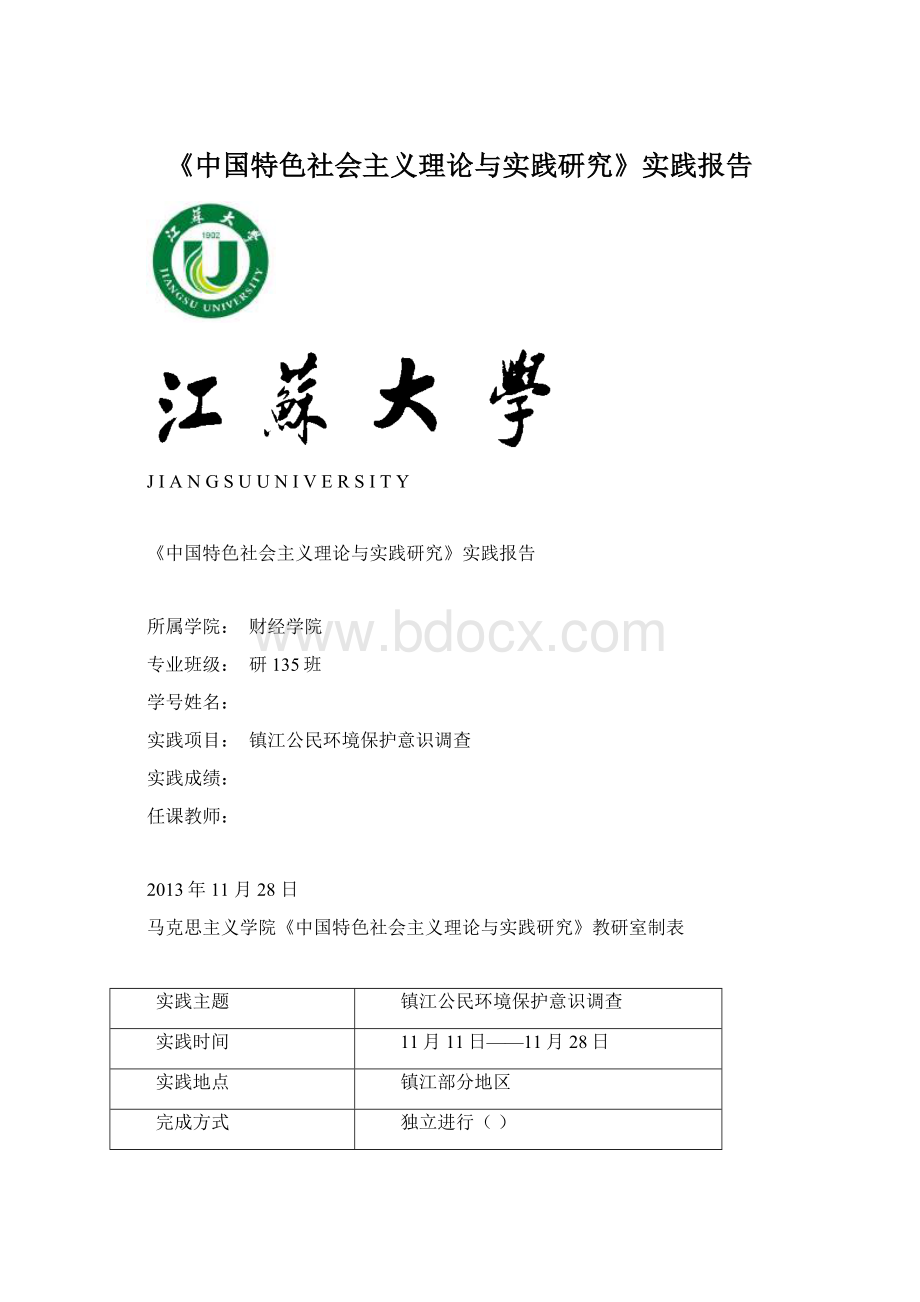 《中国特色社会主义理论与实践研究》实践报告文档格式.docx