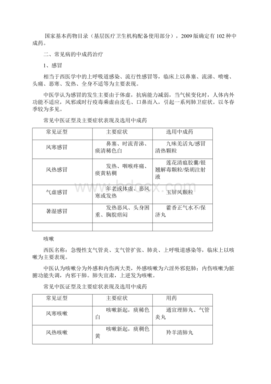 常见病如何选用中成药Word文档下载推荐.docx_第2页