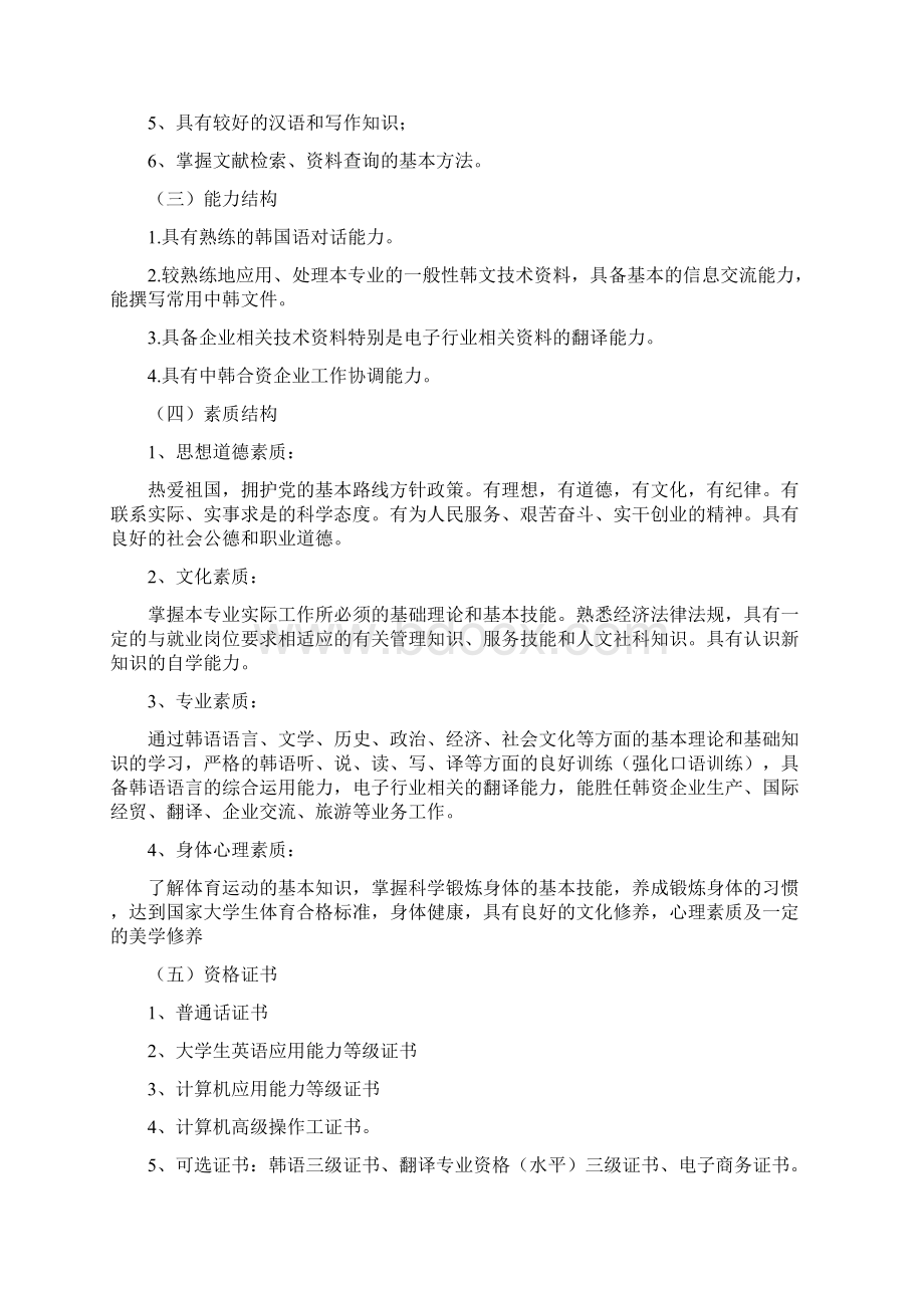 应用韩语专业人才培养方案.docx_第3页