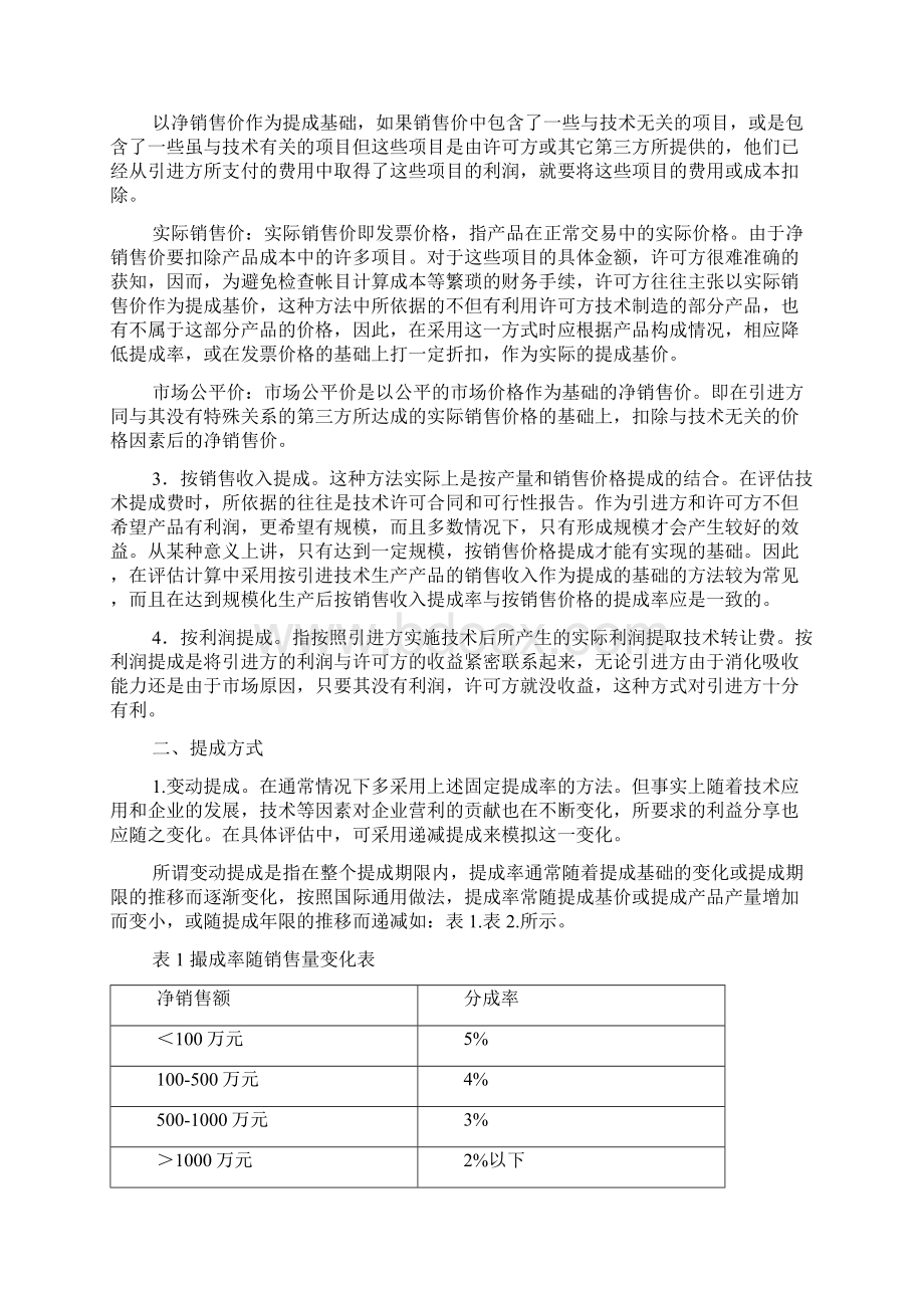 技术性资产评估中的收益分成率考虑Word格式文档下载.docx_第2页