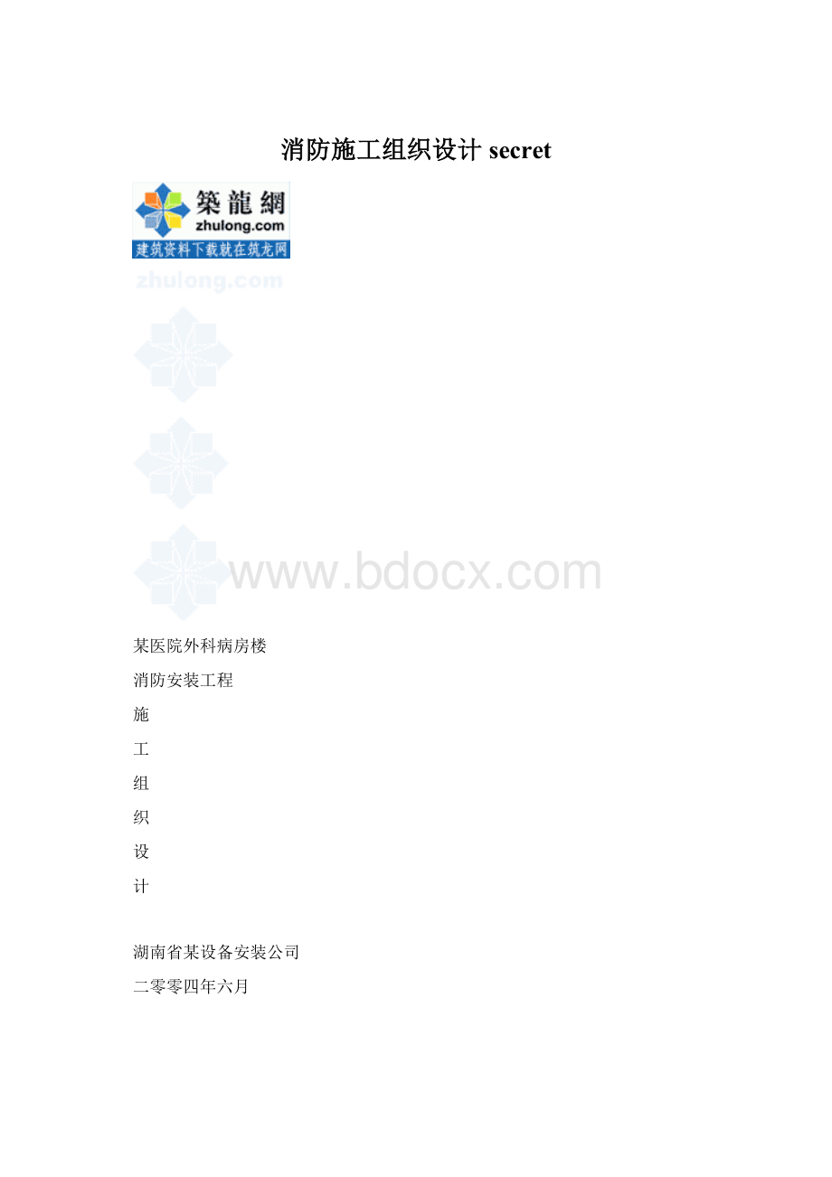 消防施工组织设计secretWord格式.docx